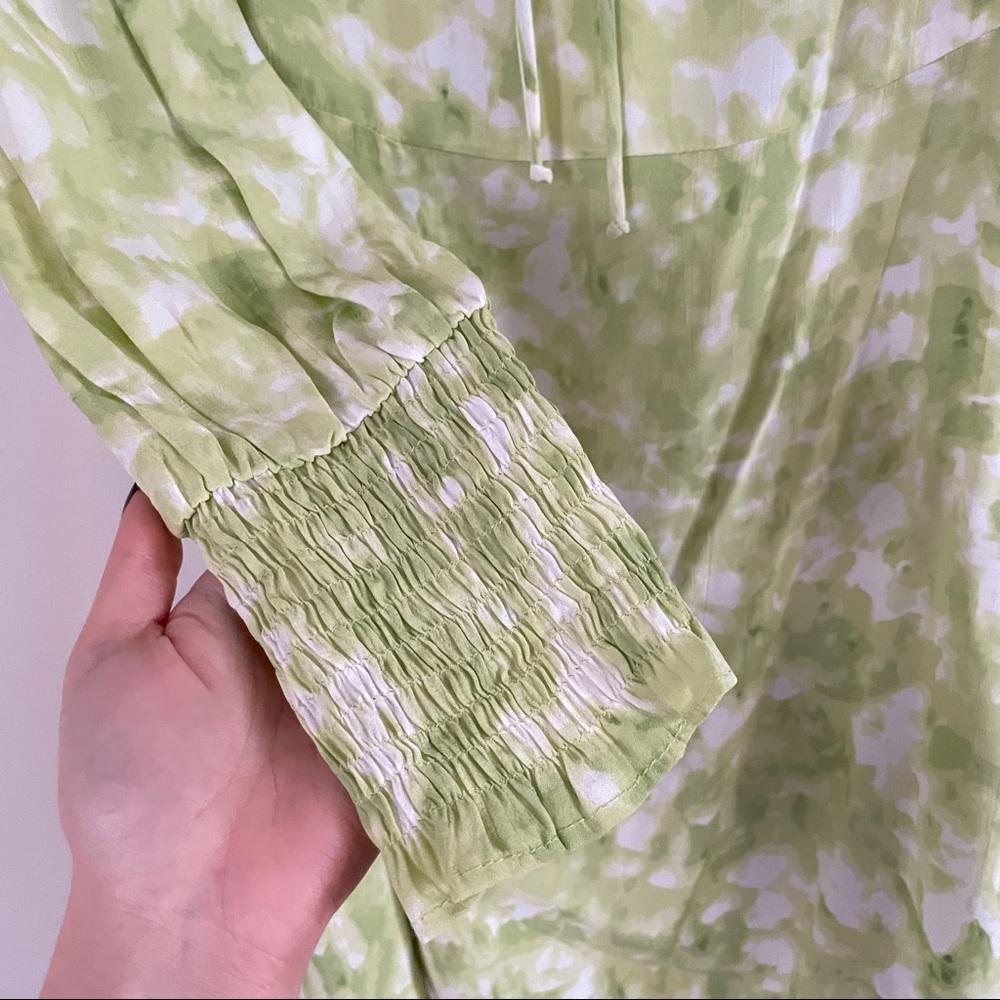 NWT Faithfull the Brand Arianne Roos Lime Green Mini Dress - Picture 11 of 16